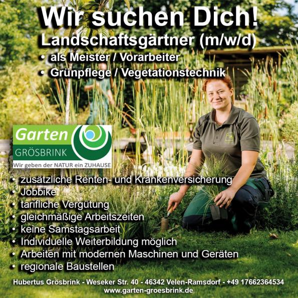 Stellenanzeige Garten Groesbrink